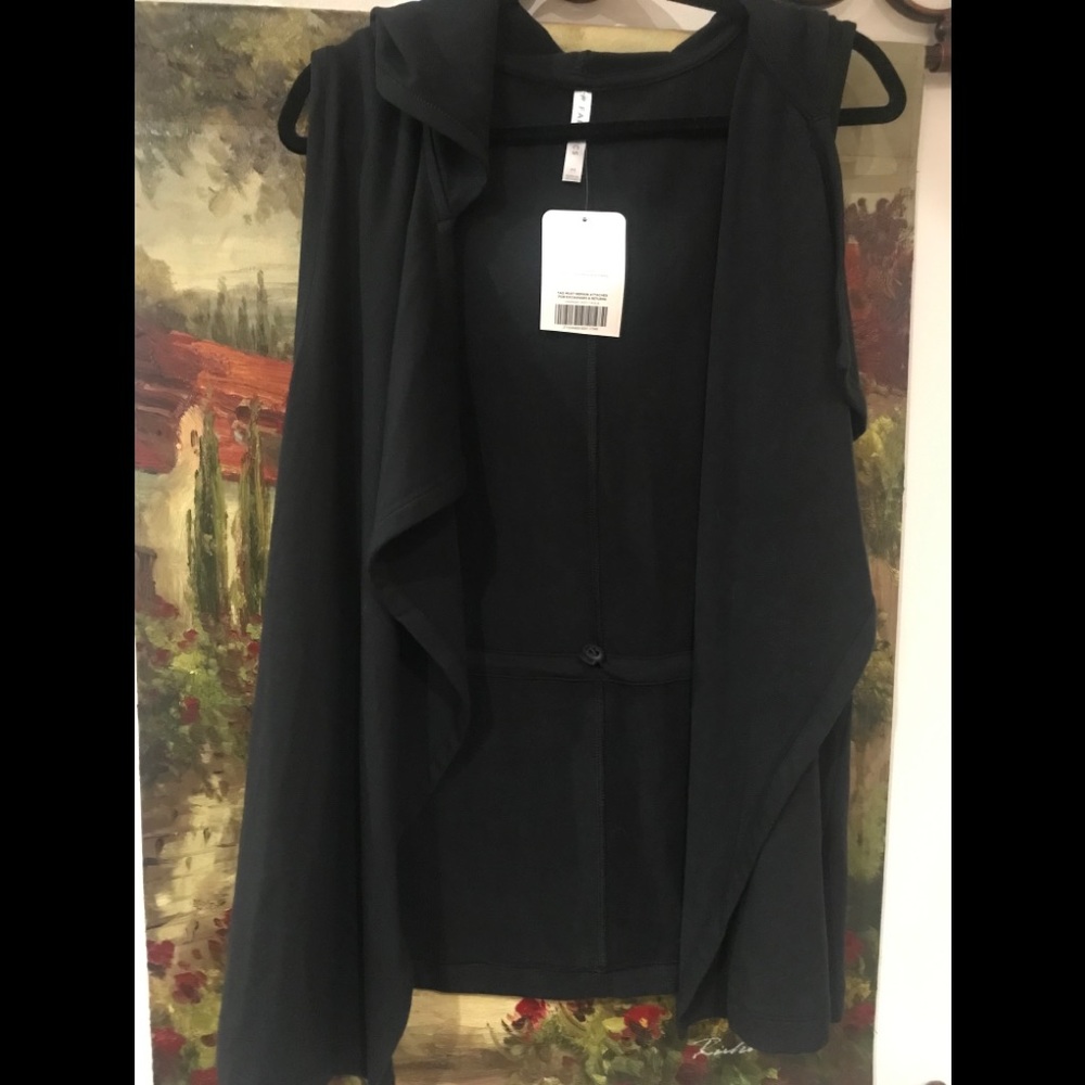 Fabletics Open Front, Hooded Vest/Jacket SZ M NWT